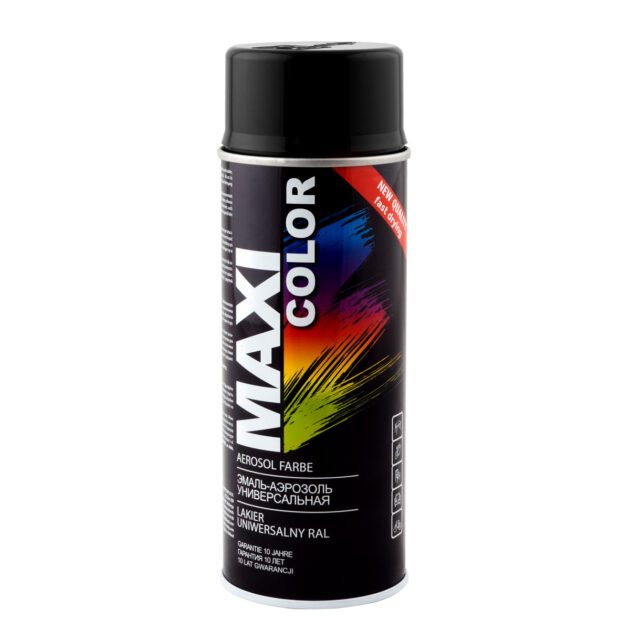 Емаль аерозольна універсальна декоративна Maxi Color RAL 9005 чорна 400 мл - зображення 1324