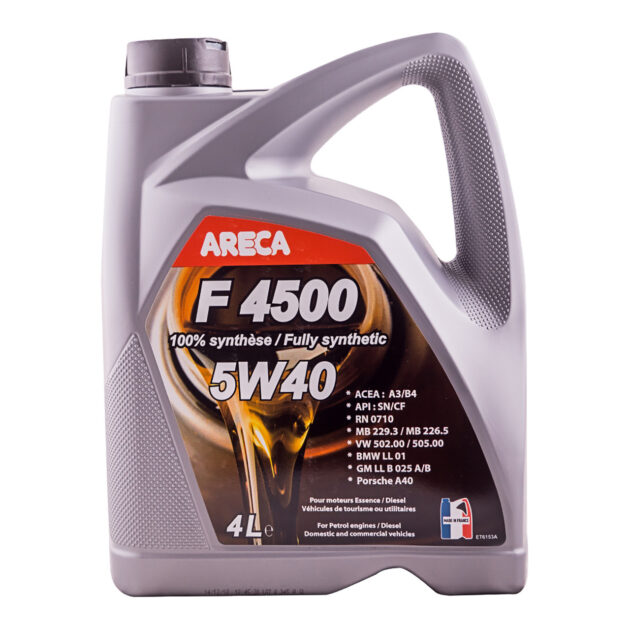 ОЛИВА МОТОРНА (СИНТЕТИЧНА) ARECA F4500 5W40 4Л - зображення 1442